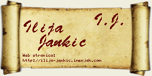 Ilija Jankić vizit kartica